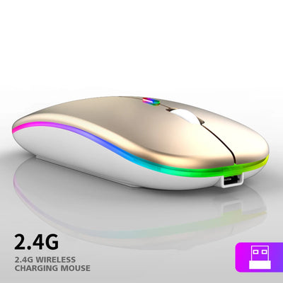 Wireless Mouse For Laptop PC 2.4GHz RGB Rechargeable Mouses Wireless Computer Silent Mice LED Backlit Ergonomic Gaming Mouse
