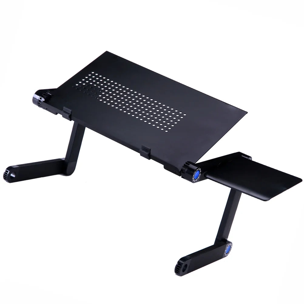 Office Desk Folding Table for Laptop Notebook Aluminum Alloy 4900X4800X2600CM Portable Black Standing