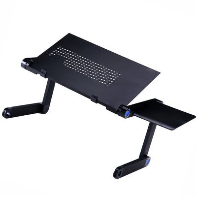 Office Desk Folding Table for Laptop Notebook Aluminum Alloy 4900X4800X2600CM Portable Black Standing
