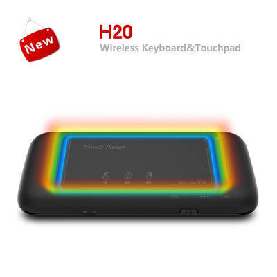 Touch Screen Air Mouse Backlight Keyboard Colorful LED Touchpad Keyboard Wireless Adjustable Brightness with USB Dongle Receiver