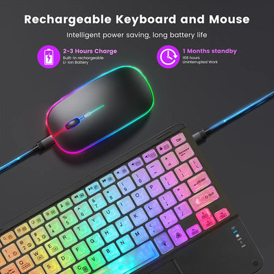 Wireless Backlight Keyboard And Mouse With Touchpad For Apple Huawei Samsung Xiaomi Rechargeable Ultra-Thin Tablet Teclado