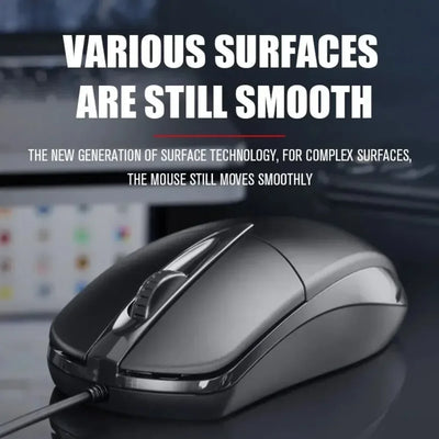 Mouse USB Optical Wired Mouse Laptop Home Office Anti Slip Roller 3D 1200DPI Game Mause Computer Accessories for PC Desktop