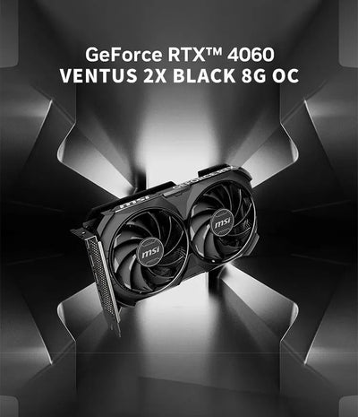 MSI RTX4060 VENTUS 2X BLACK 8G OC Gaming New Graphic Card GDDR6 rtx 4060 8G Gaming Video Card 8Pin 128 Bit RTX4060 placa de víde