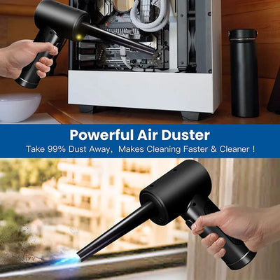 Protable Air Duster for Computer Cleaning 51000RPM Cordless Compressed Air Blower with LED Light for PC computers Keyboard Clean