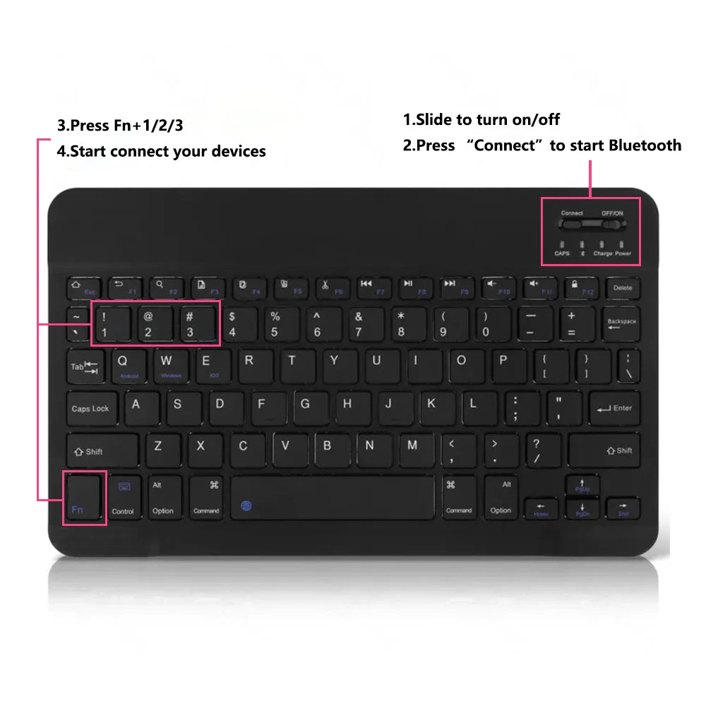 Bluetooth Keyboard Wireless Keyboard and Mouse Teclado for iPad 10th 2022 Xiaomi Samsung Huawei Tablet Android IOS Windows