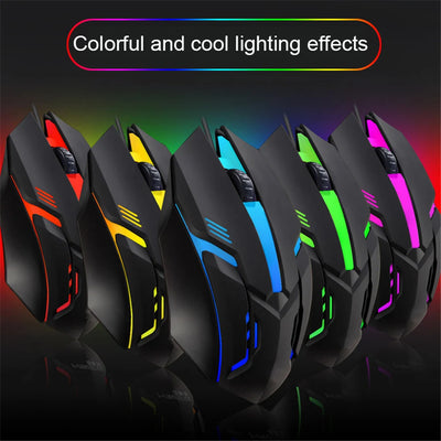 Computer Mouses E Sports LED Luminous Backlit Wired Mouse USB Wired For Desktop Laptop Mute Office Computer Gaming Mouse