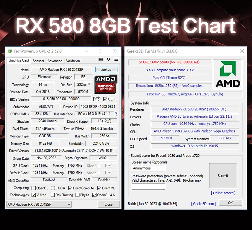 MLLSE AMD RX 580 8GB 2048SP Gaming Graphics Card GDDR5 256Bit PCI-E 3.0 ×16 8Pin Radeon GPU Rx 580 Video Card Placa De Video