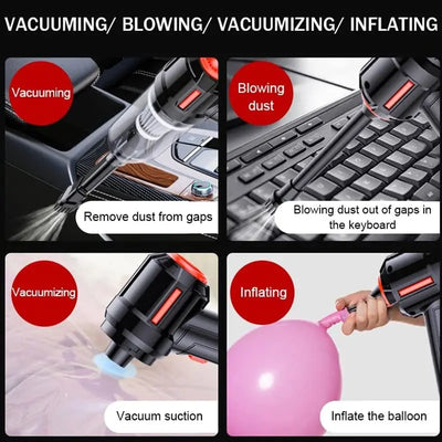 Vacuum Cleaner & Air Blower 2in1 Cordless Mini Air Duster Electric Cleaner Tool for Computer Keyboard PC Piano Pet Laptop
