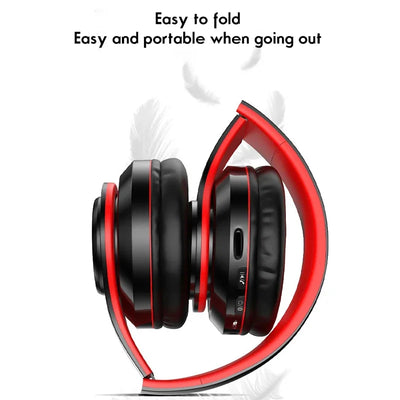 B39 Wireless Illuminated Headset Over-ear HiFi Stereo Headphones Foldable Gaming Headset For Airplane Travel Work Workout Home
