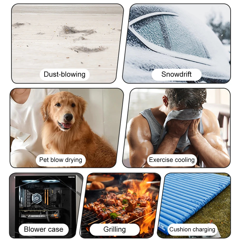 Mini Turbo Jet Fan 130000 RPM Dust Cleaner 50m/s Powerful Air Duster Blower Turbo Violent Blower PC Keyboard Computer Cleaning
