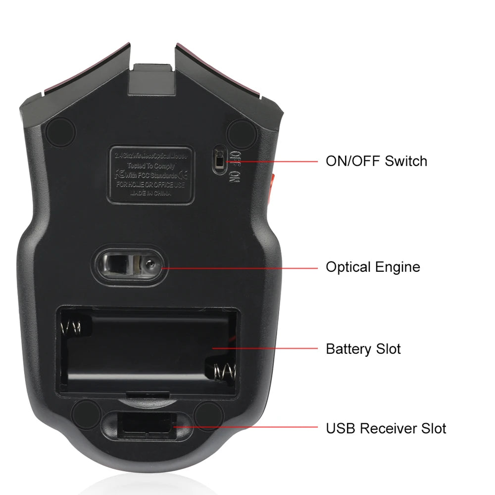 2.4GHz Wireless Mouse Optical Mice With USB Receiver 6D Gamer 1600DPI 6 Buttons Mouse For Computer PC Laptop Accessories