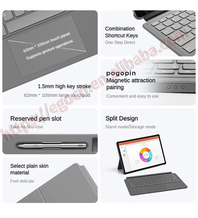 Lenovo Xiaoxin Pad Pro 12.7 2025 Magnetic Keyboard and Stand 2nd Protection Case