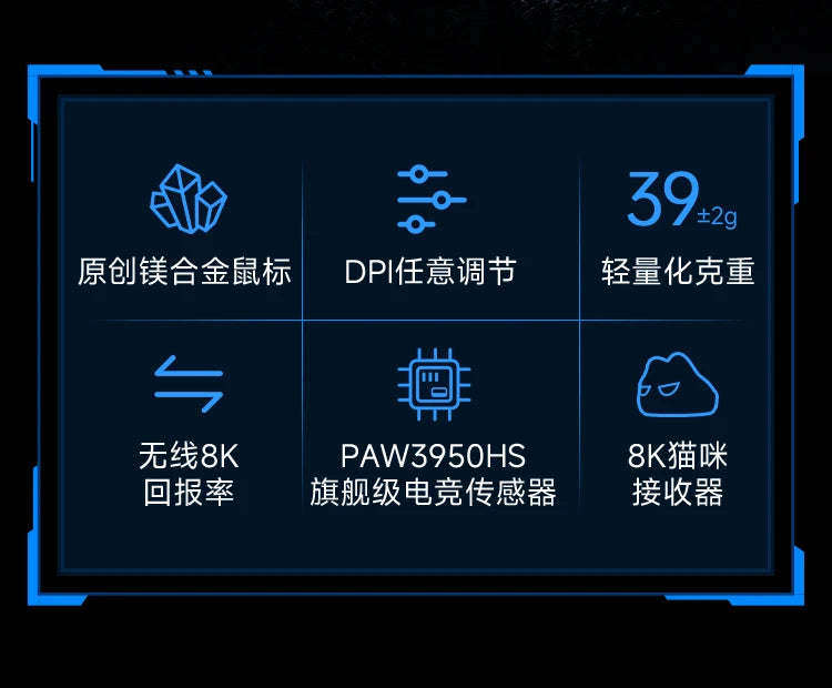 WLMOUSE Beast X Pro Wireless Mouse 49g 8K Customized Micro Motion Electronic Sports Game Office Mouse Computer Accessories Gift