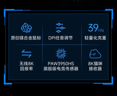 WLMOUSE Beast X Pro Wireless Mouse 49g 8K Customized Micro Motion Electronic Sports Game Office Mouse Computer Accessories Gift