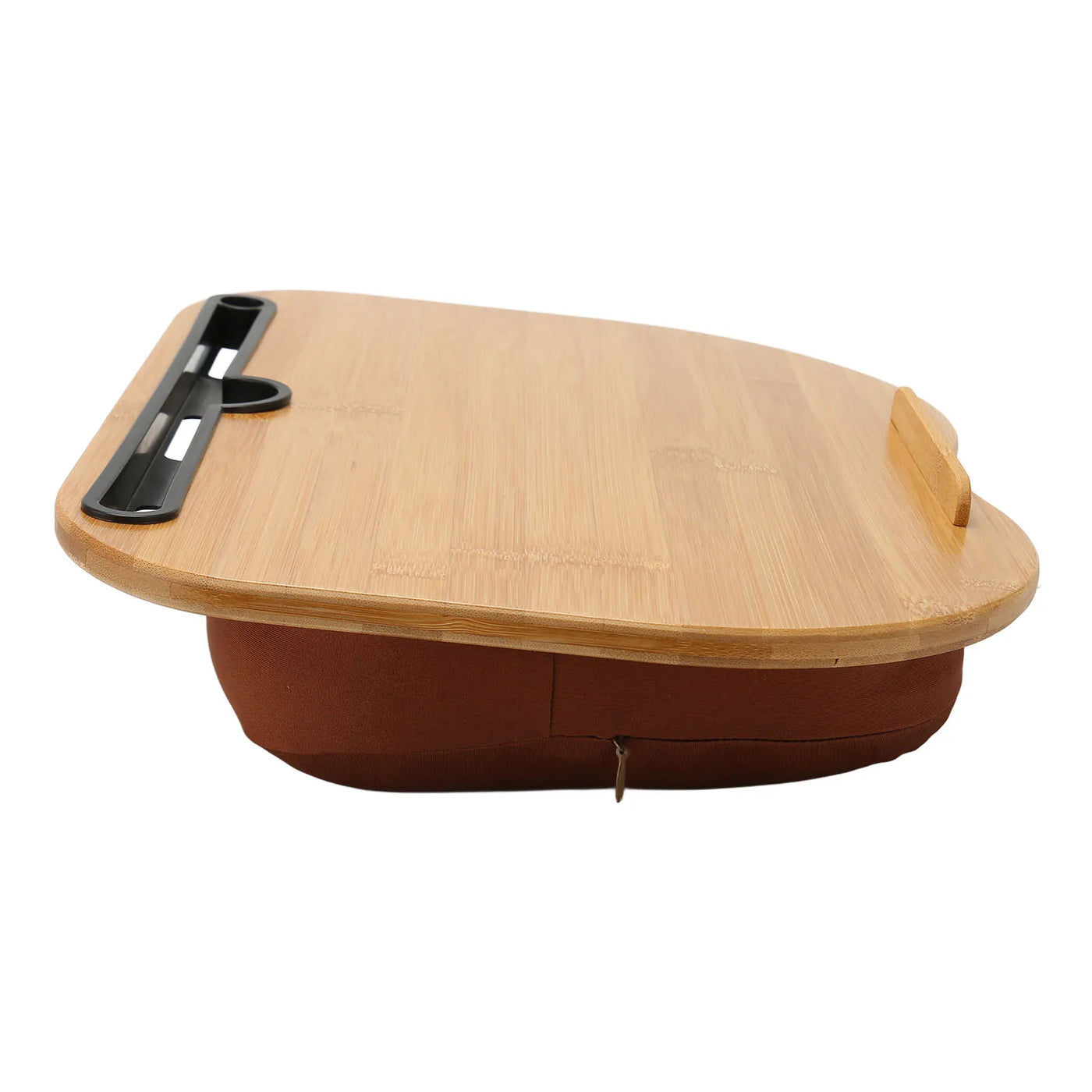 Laptop Desk with Pillow Cushion Bamboo Wood Portable Lap Desk Computer Laptop Stand for Up to 15.6 Inch Laptops Tablet PC