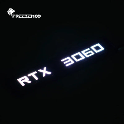 FREEZEMOD Mini VGA Side Light Panel 5V 3PIN A-RGB Graphics Card Luminous Nameplate PC Case Decorative Light Panel AURA SYNC