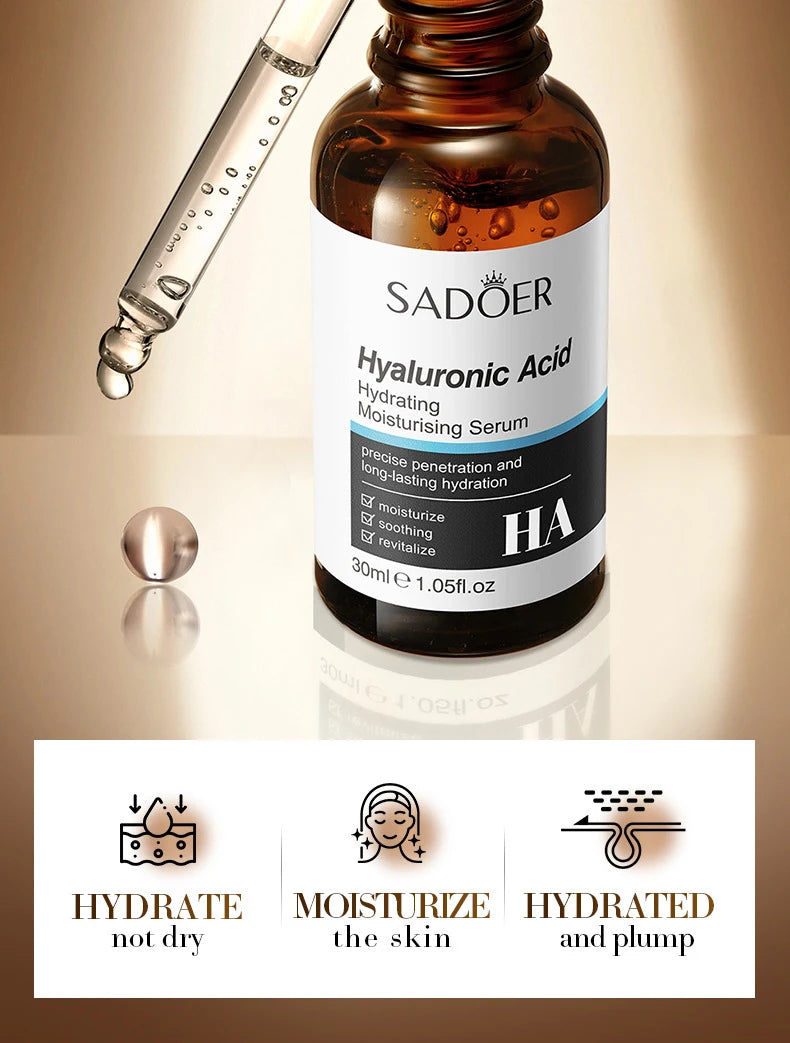 1/3pcs SADOER Salicylic Acid Centella Asiatica Hyaluronic Acid Serum for Face Moisturizing