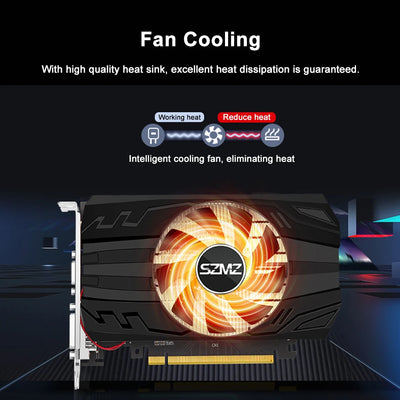 GT730 2GB DDR5 GPU Graphics Card VGA HDMI-Compatible Computer Graphics Card PCI-E 2.0 16X PC Video Card 1600MHz GPU GF108