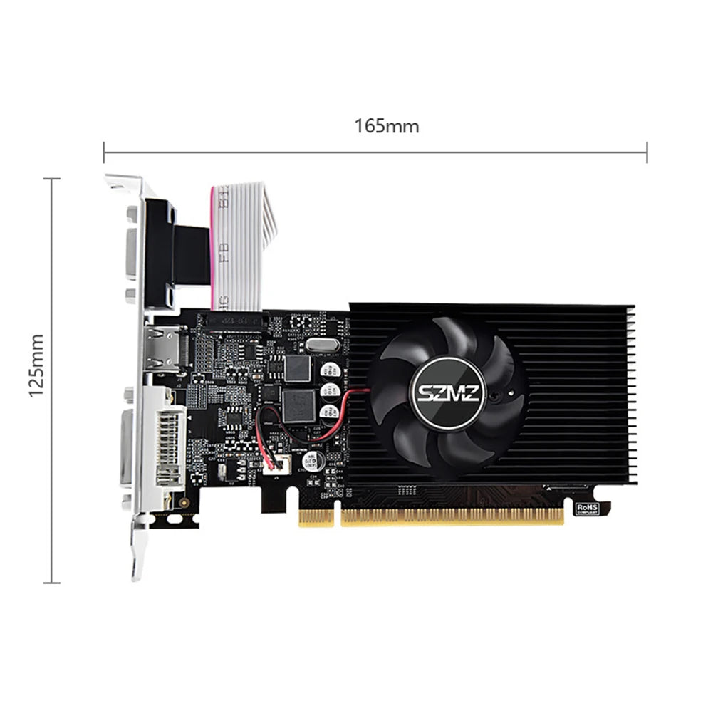 GT730 4GB DDR3 128Bit/64Bit Gaming Video Card with HDMI VGA DVI Port PCI-E2.0 16X PC Graphics Card GT610 1/2GB GPU Display Cards