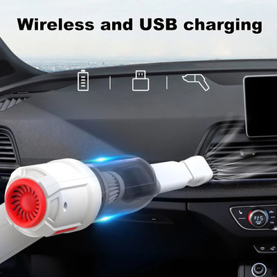 Vacuum Cleaner & Air Blower 2in1 Cordless Mini Air Duster Electric Cleaner Tool for Computer Keyboard PC Piano Pet Laptop