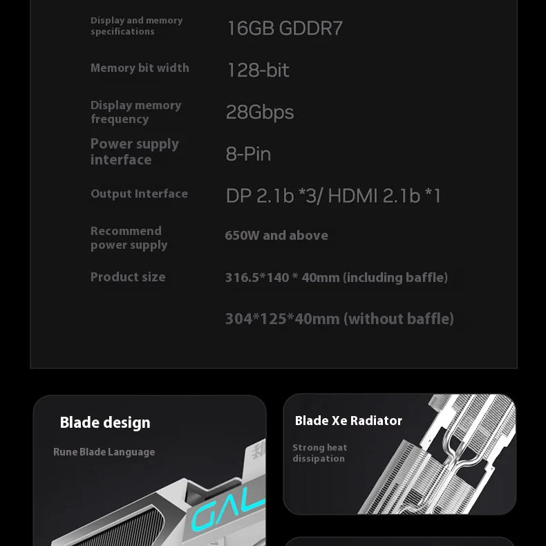 GALAX RTX5060Ti MAX OC Gaming 128-bit GDDR7 Desktop Video Card Graphics Card 5060ti rtx 5060 ti