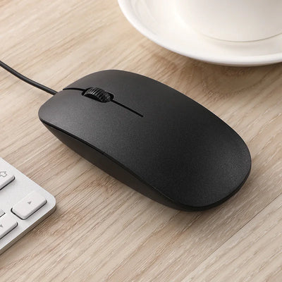 Ultra Thin USB Wired Mouse 1000 DPI Mice Mute Button For Laptop PC Wired Mouse For MacBook Air Pro Computer Peripherals