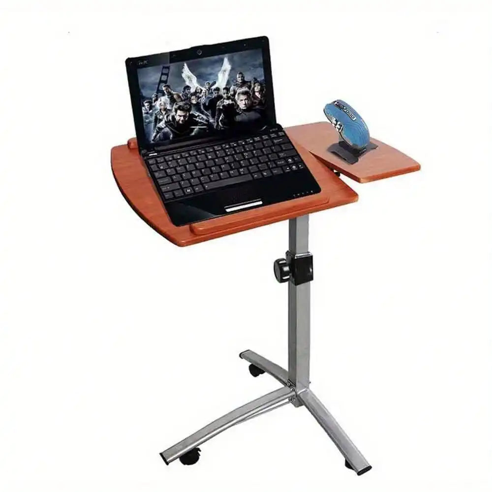 Mobile Rolling Laptop Desk Bedside Stand Height Adjustable Computer Laptop Table