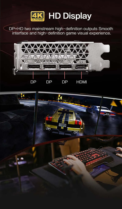 MLLSE AMD RX 580 8GB 2048SP Gaming Graphics Card GDDR5 256Bit PCI-E 3.0 ×16 8Pin Radeon GPU Rx 580 Video Card Placa De Video