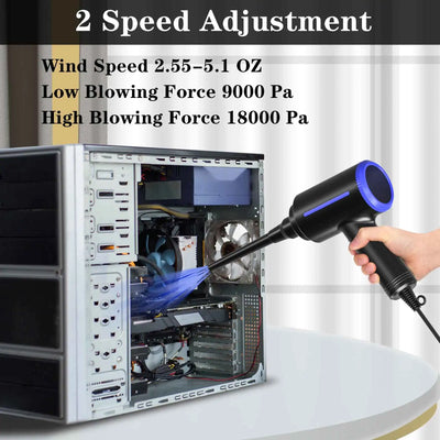 500W Electric Air Blower for Computer Cleaner,Compressed Air Duster, Compressed Air Can,Handy Dust for PC Keyboard Cleaning
