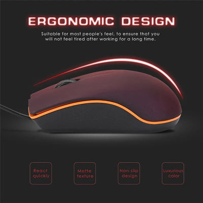 M20 Wired Mouse 1200DPI Computer Office mouse Non-slip matte texture Wired mouse for Business office home laptop