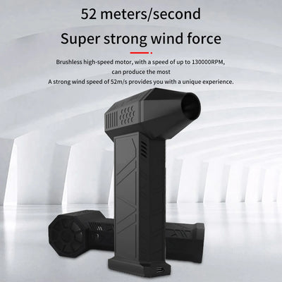Air Blower 130000RPM Mini Turbo Jet Fan Portable Turbo Fan 52+M/S High Speed Duct Fan Brushless Motor Computer Keyboard Cleaner
