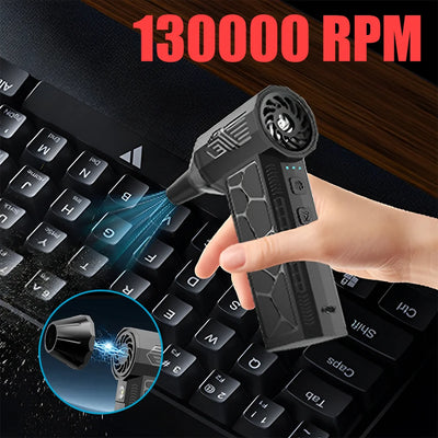 Mini Turbo Jet Fan 130000 RPM Dust Cleaner 50m/s Powerful Air Duster Blower Turbo Violent Blower PC Keyboard Computer Cleaning