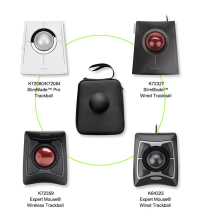 Kensington Wireless/Wired Mouse Trackball SlimBlade Pro White Ergonomic Design for Both Hand for CAD K72084