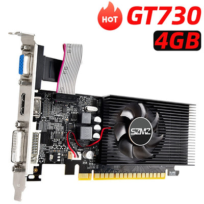 GT730 4GB DDR3 128Bit/64Bit Gaming Video Card with HDMI VGA DVI Port PCI-E2.0 16X PC Graphics Card GT610 1/2GB GPU Display Cards