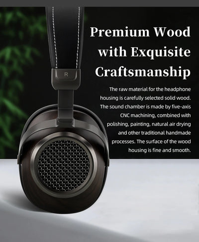 SIVGA ANSER High-Fidelity Audio Open-back Wooden Headphone 50mm Dynamic Driver Over-ear Wired Headset