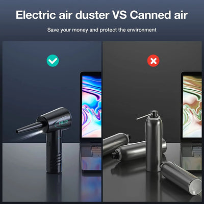 MECO ME CA1 Compressed Air Duster for Computers Protable Cordless Air Blower Computer Cleaning with LED Light for PC Keyboard