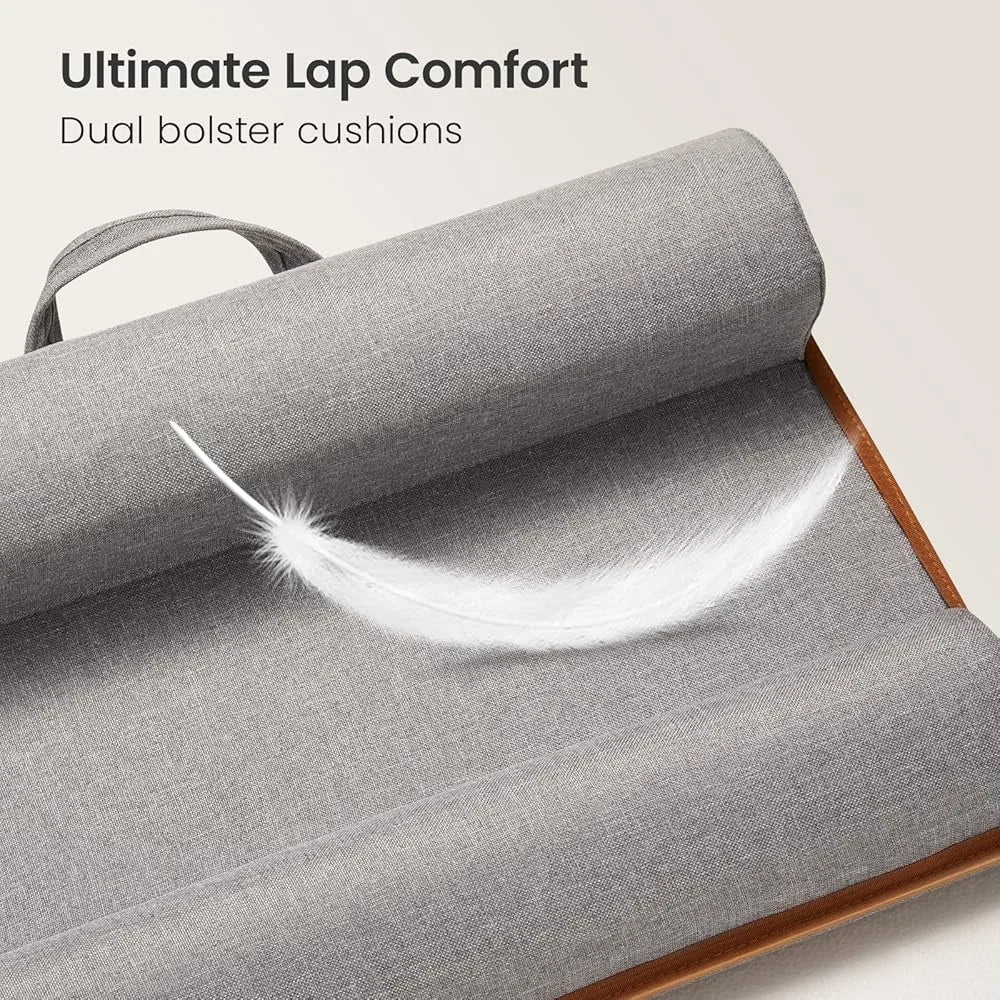 Large Lap Desk Laptop with Built-in Mouse Pad Wrist Support Phone Tablet Holder Home Office Use