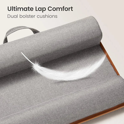 Large Lap Desk Laptop with Built-in Mouse Pad Wrist Support Phone Tablet Holder Home Office Use