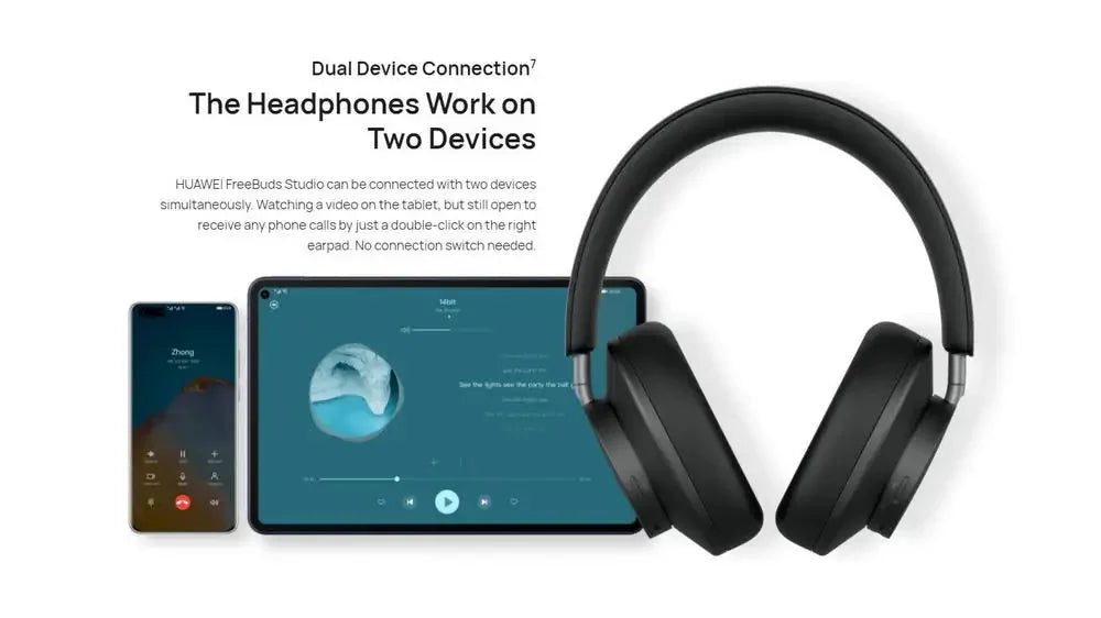 Huawei Freebuds Studio Bluetooth 5.2 Headphone ANC 6 Mic Noise Cancelling Earphone AAC HiFi Audiophile Stereo Wireless Headset