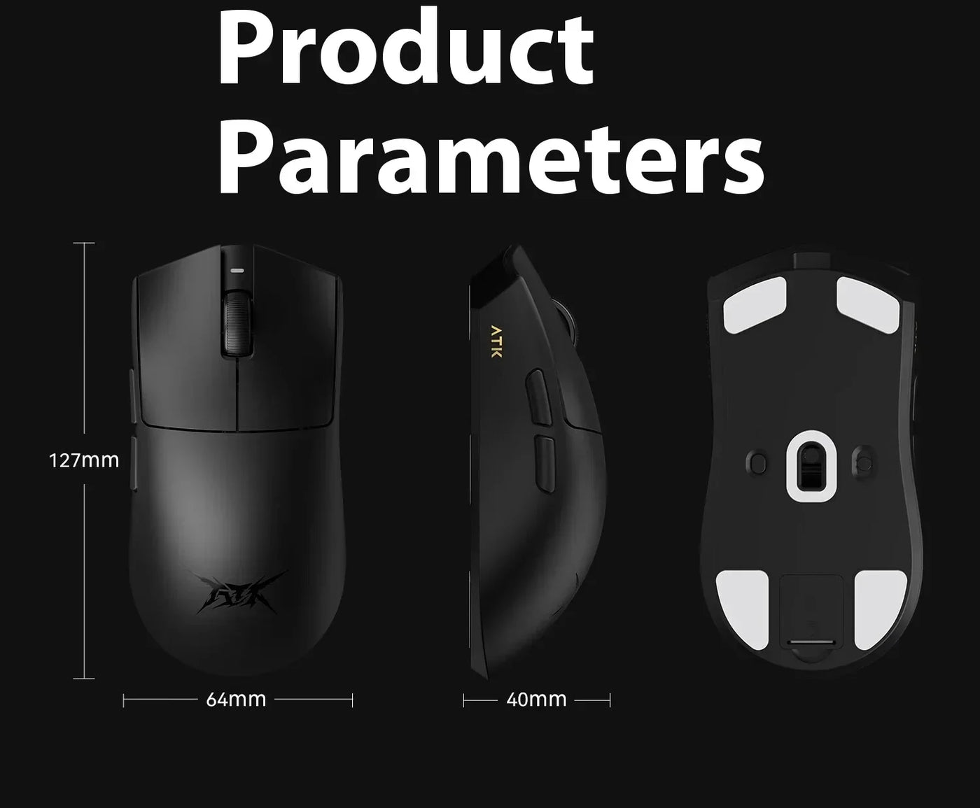 ATK Blazing Sky X1 Pro Max Ultra ULTIMATE Mouse Three Mode Bluetooth Wireless Mouse Paw3950 8K Lightweight FPS E-sports Pc Gamer