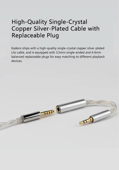 MOONDROP Kadenz Dynamic Driver lEMs In-ear Headphones Wired  Earbuds with Versatile Connectivity and High-Quality Cable