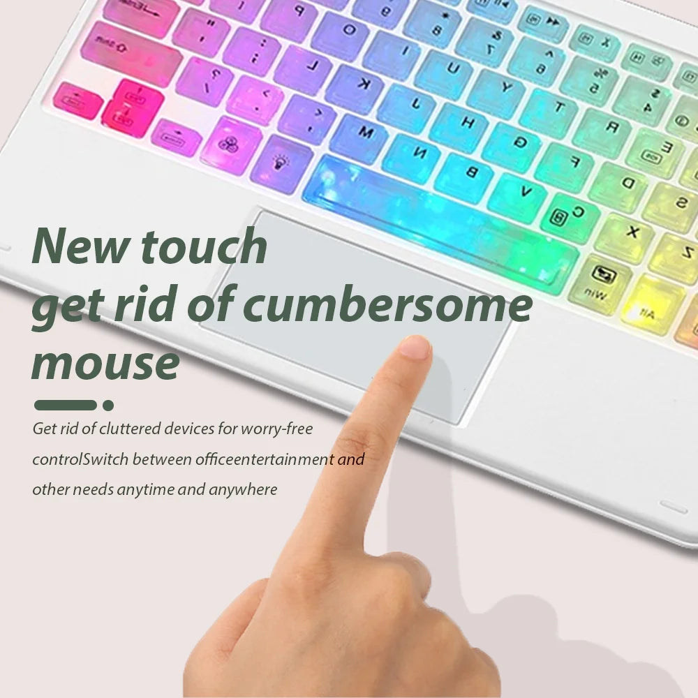 Wireless Backlight Keyboard And Mouse With Touchpad For Apple Huawei Samsung Xiaomi Rechargeable Ultra-Thin Tablet Teclado