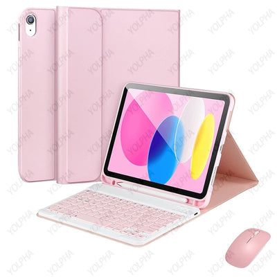 iPad 10th Gen Case with Keyboard Wireless Detachable Folio Keyboard Cover with Mouse Pencil Slot for iPad 10th Gen 10.9Inch 2022