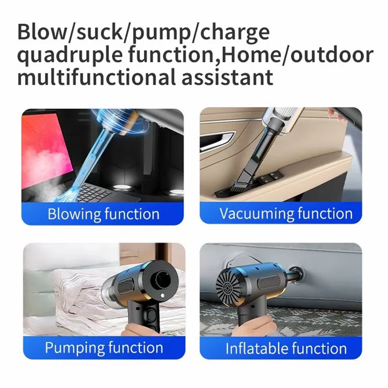 New--Portable Compressed Air Duster USB Charging Computer Household Blower Cleaner Car Powerful Cleaning Durable A