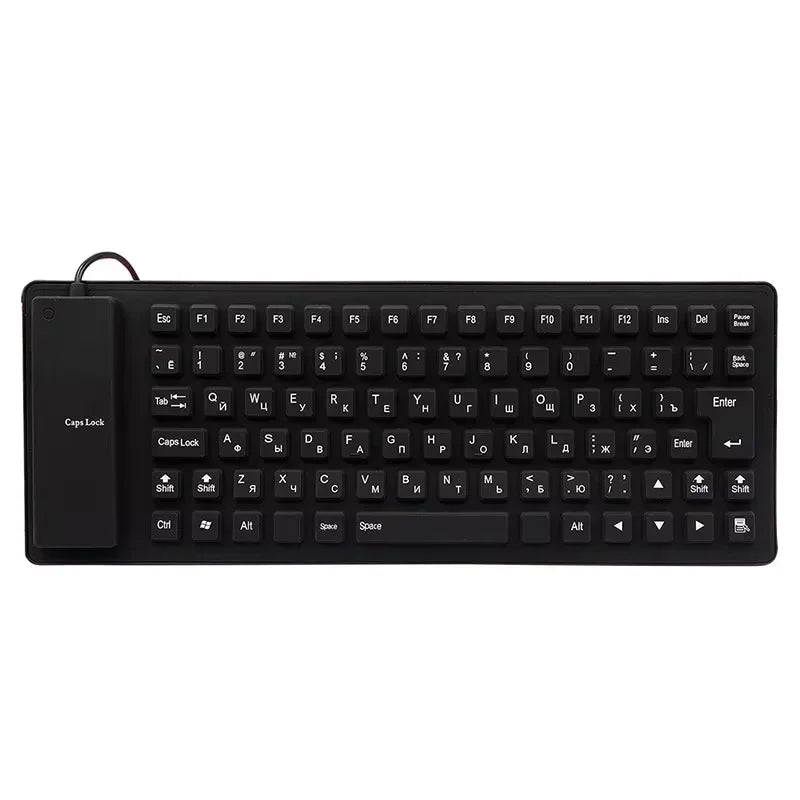 85 Keys Silicon Soft Keyboard USB Plug Play  Wired Gamer Waterproof Russian Keyboard Tablet Desktop Pad PC Tablet