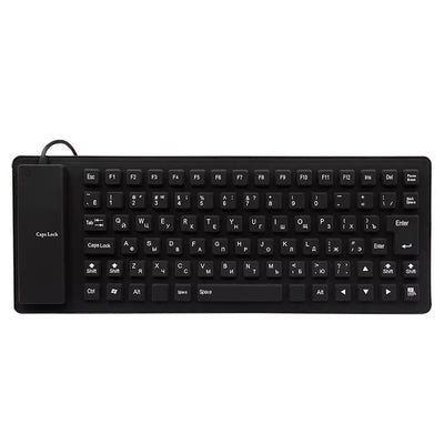 85 Keys Silicon Soft Keyboard USB Plug Play  Wired Gamer Waterproof Russian Keyboard Tablet Desktop Pad PC Tablet