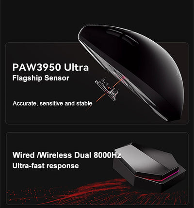 ATK BlazingSky F1 Extreme Wireless Gaming Mouse PAW3950 Ultra Dual-Mode 8000Hz 35g Lightweight E-sports FPS Mice