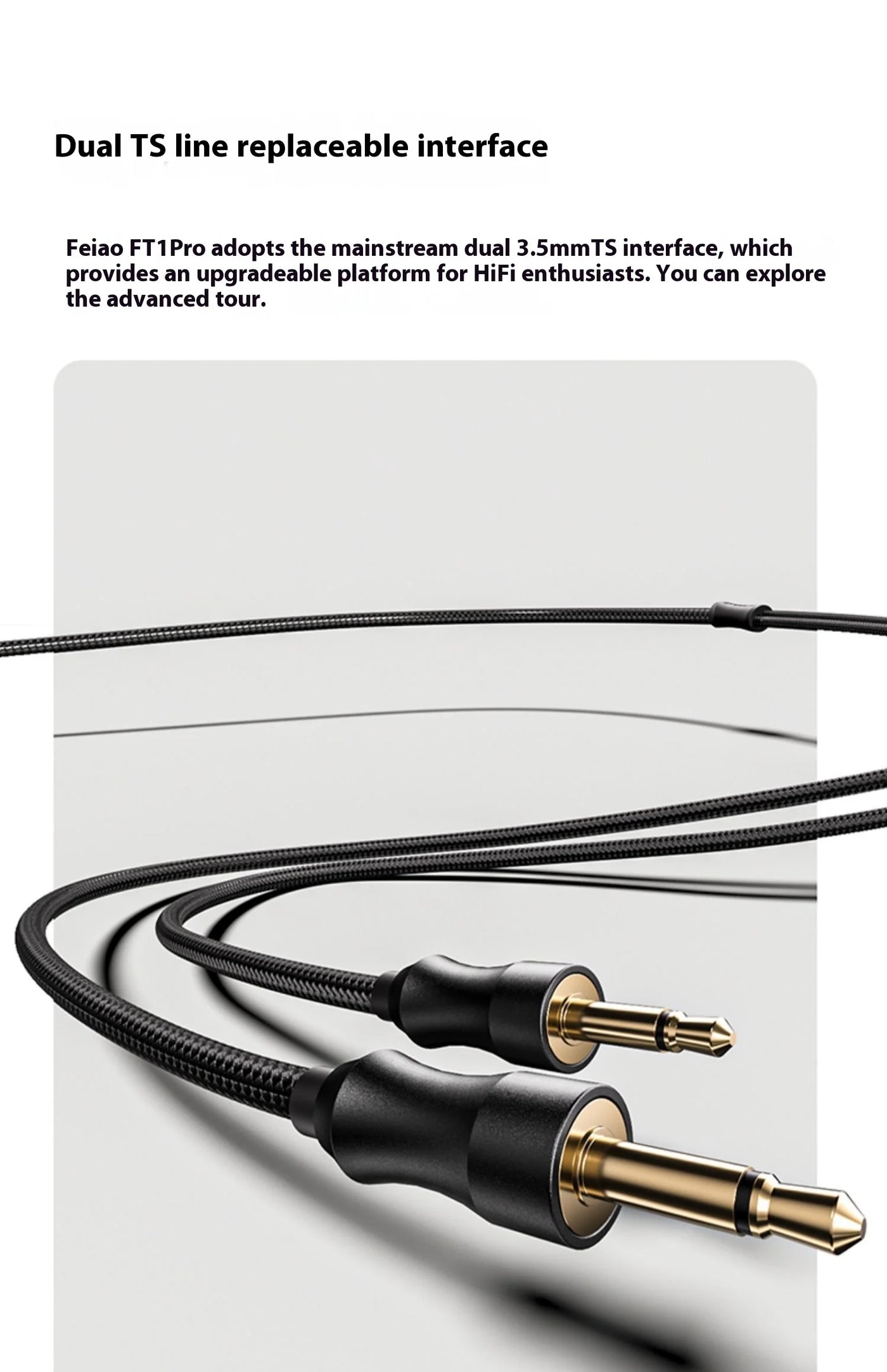 Fiio FT1 Pro Black And Blue Headphones Open Flat Diaphragm Wired Earphones 3.5mm/4.4mm Interchangeable HIFI Custom Headsets