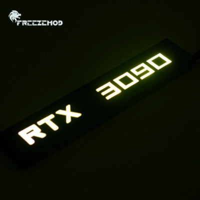 FREEZEMOD Mini VGA Side Light Panel 5V 3PIN A-RGB Graphics Card Luminous Nameplate PC Case Decorative Light Panel AURA SYNC