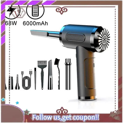 Latest Portable Compressed Air Duster Blower Cleaner USB Charging Computer Household Blower Cleaner Car Powerful Cleaning Durabl